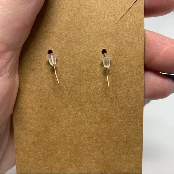 Large Gold Tone Beaded Hoop Boho Dangle Earrings - Picture 5 of 5